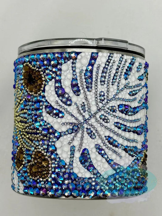 12Oz Tropical Rhinestone Lowball Tumbler Tumblers