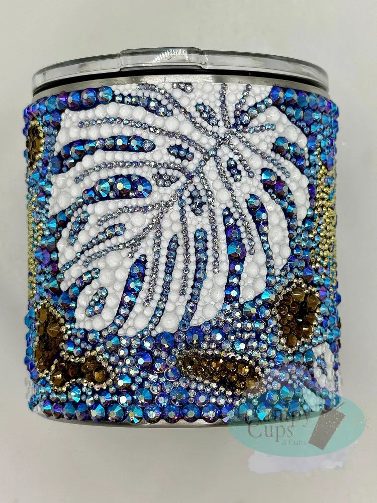 12Oz Tropical Rhinestone Lowball Tumbler Tumblers