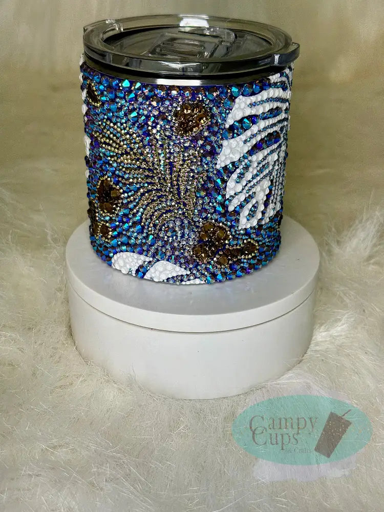 12Oz Tropical Rhinestone Lowball Tumbler Tumblers