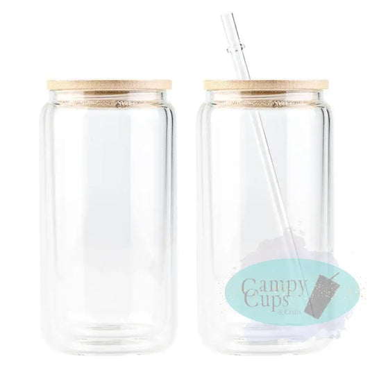 16Oz Glass Snowglobe Tumblers