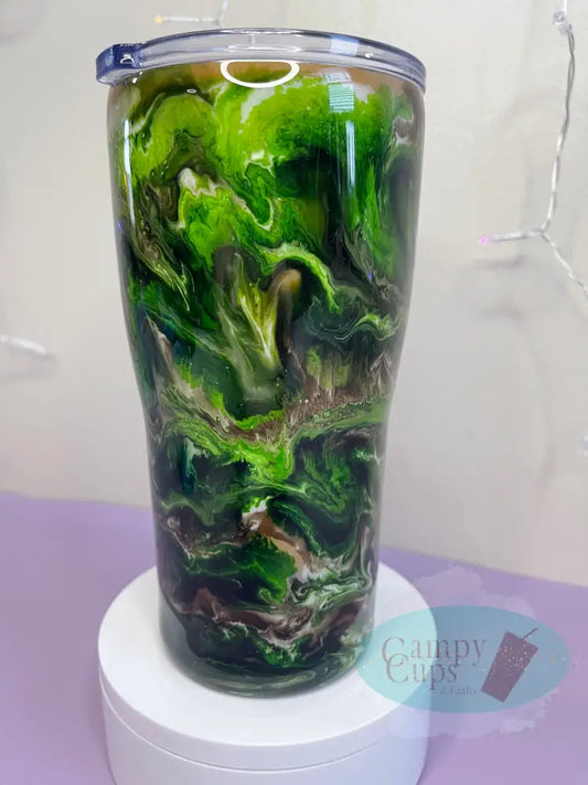 20Oz Camo Modern Curve W/ Green Glow Tumblers