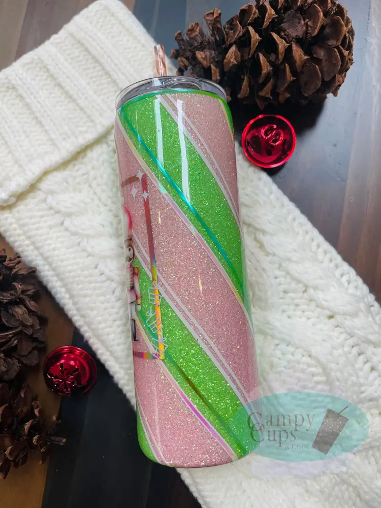 20Oz Peppermint Swirl W/ Nutcracker Tumbler Tumblers