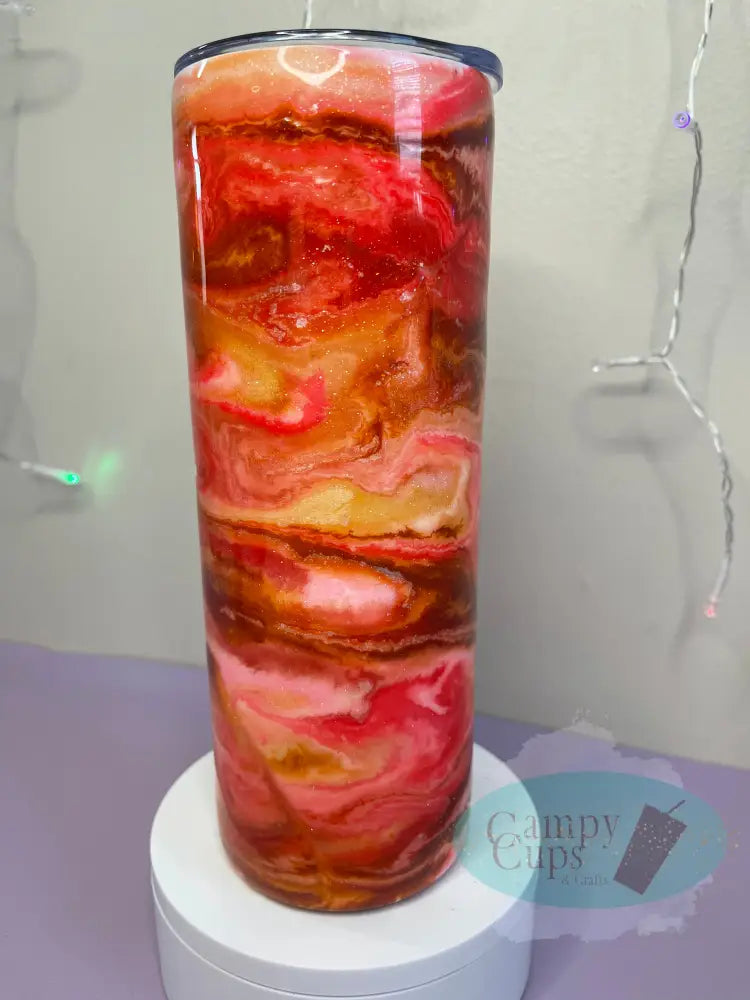 20Oz Skinny Glow Peach Blossom Cup Tumblers